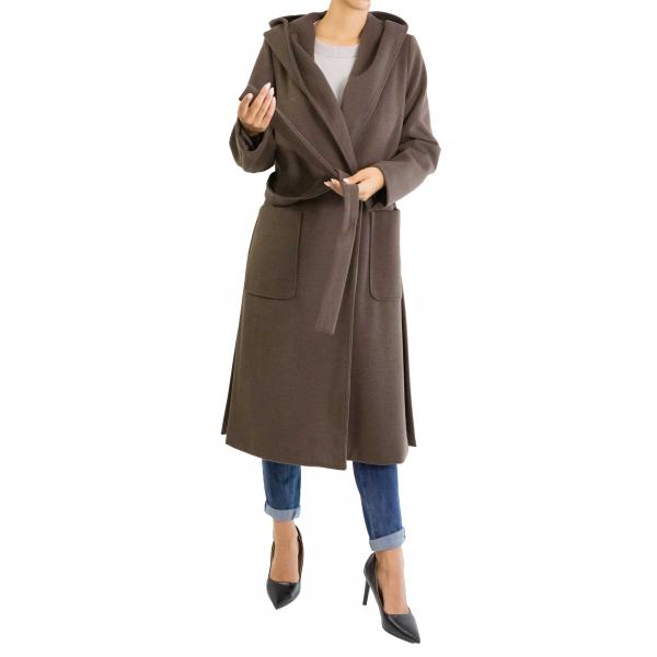 Cappotto con cintura e cappuccio Please